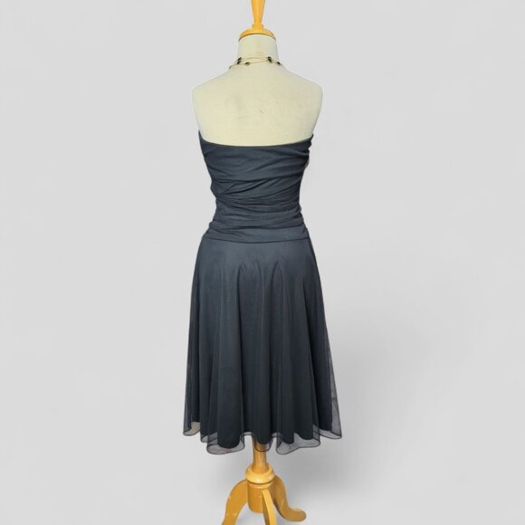 Vintage Womens Dress Small Y2K Strapless Mesh Romantic Gothic Witchy Punk Emo - Picture 14 of 15